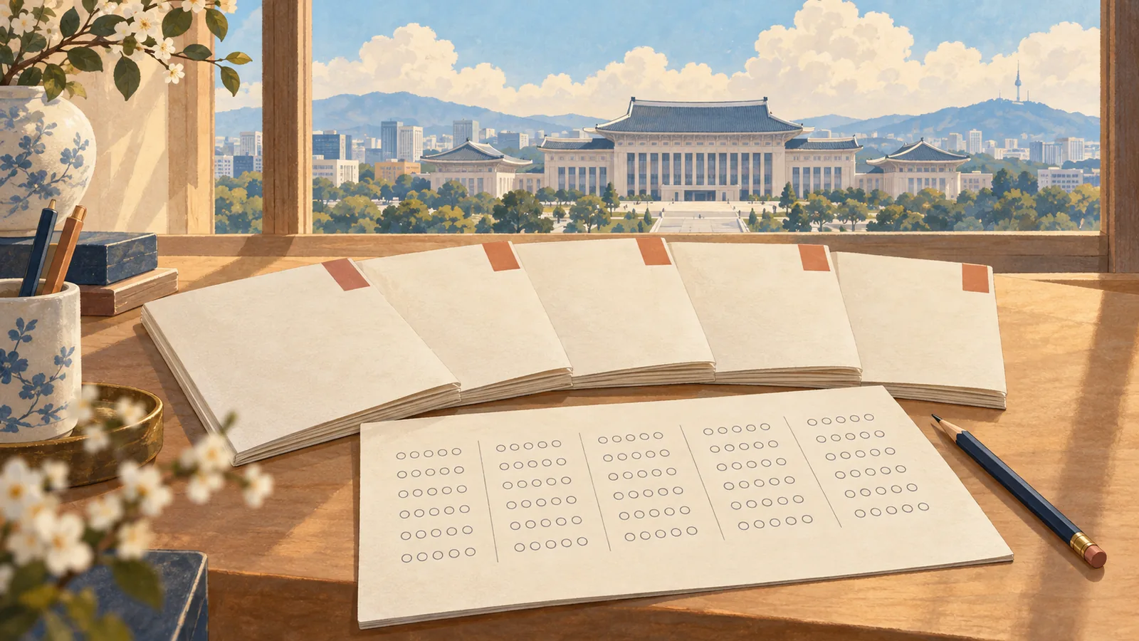 2027년부터 과목별 25문항으로 바뀌는 9급 공무원 필기시험을 알리는 썸네일입니다.