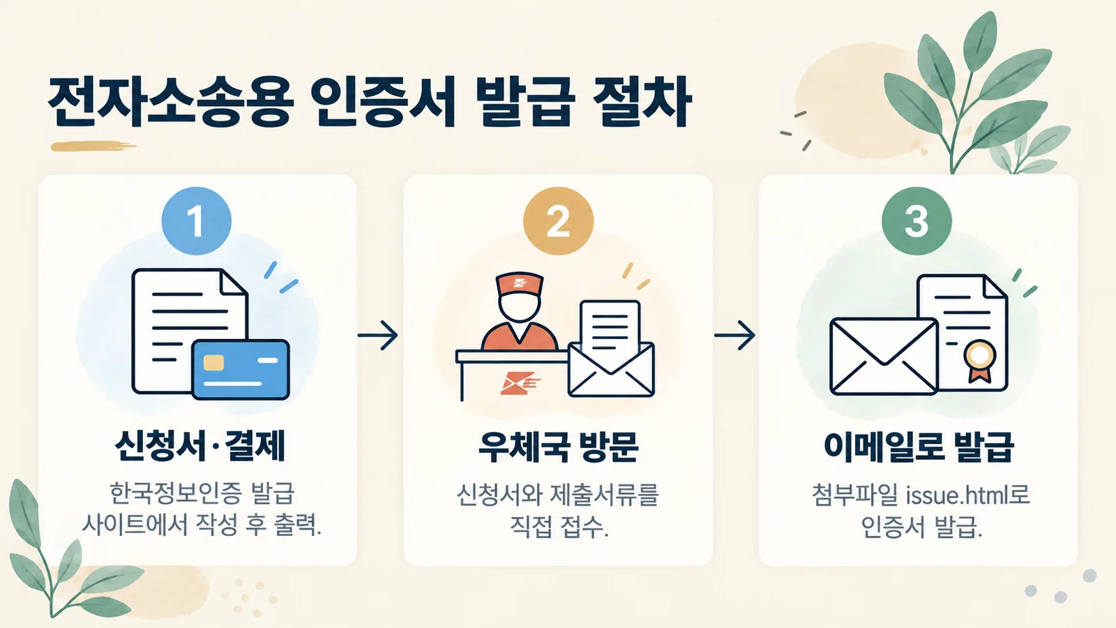 전자소송용 인증서 발급 3단계