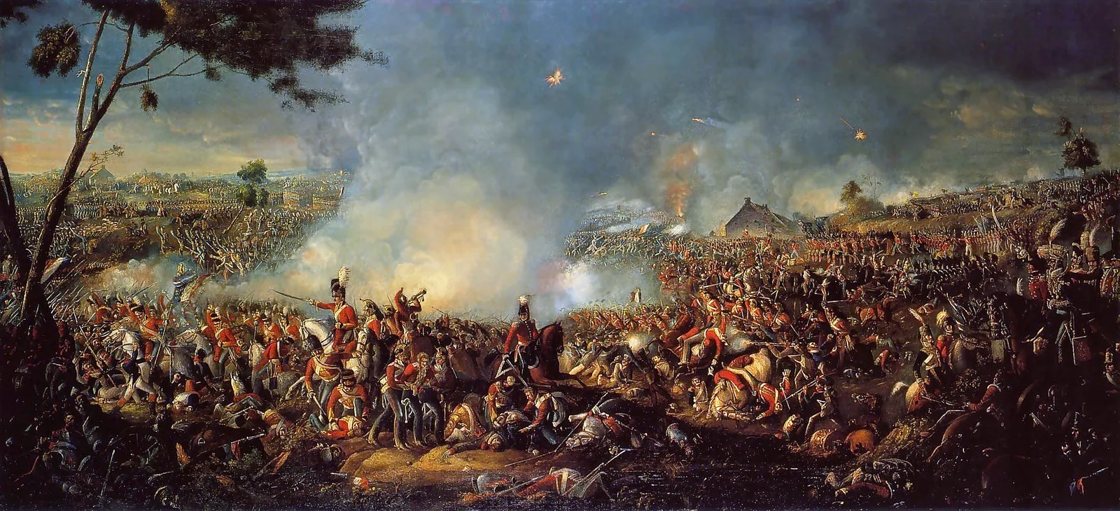 1815년 6월 18일 워털루 전투 장면을 그린 역사화입니다.